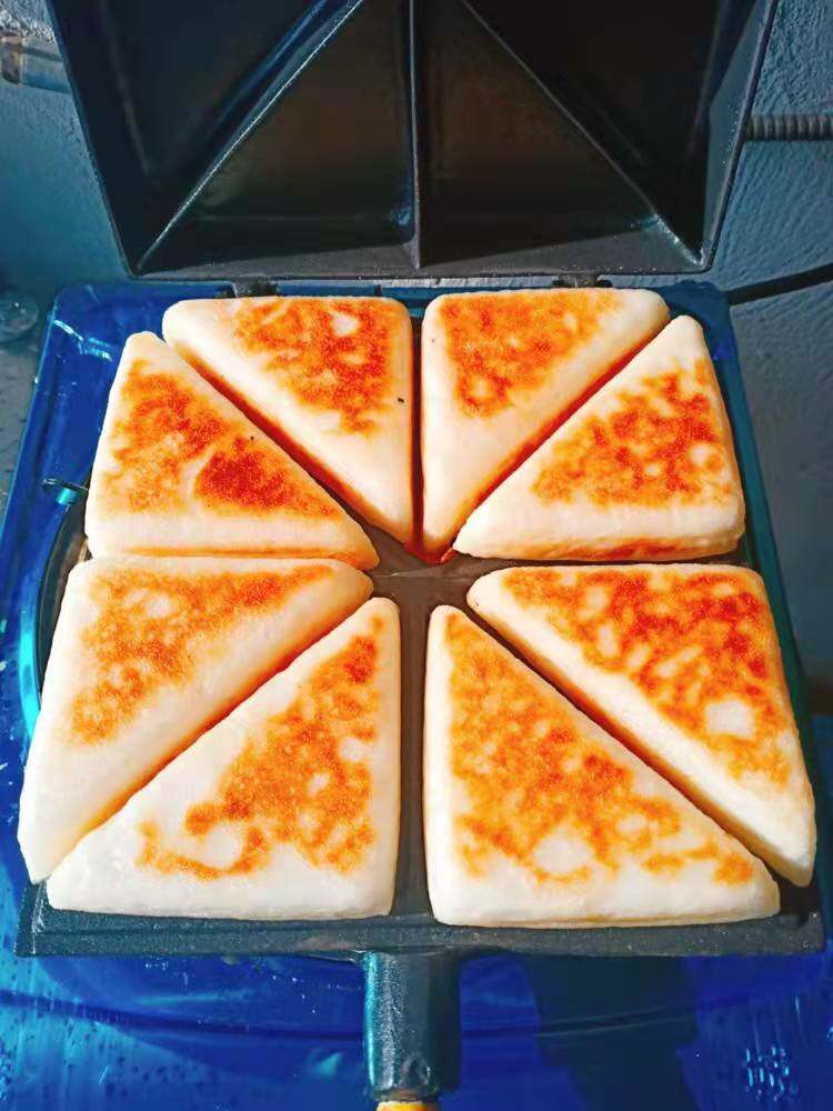 三角粑烤模具家用商用三角米糕玉米粑糕饼模具八格粑饼机烤米糕机