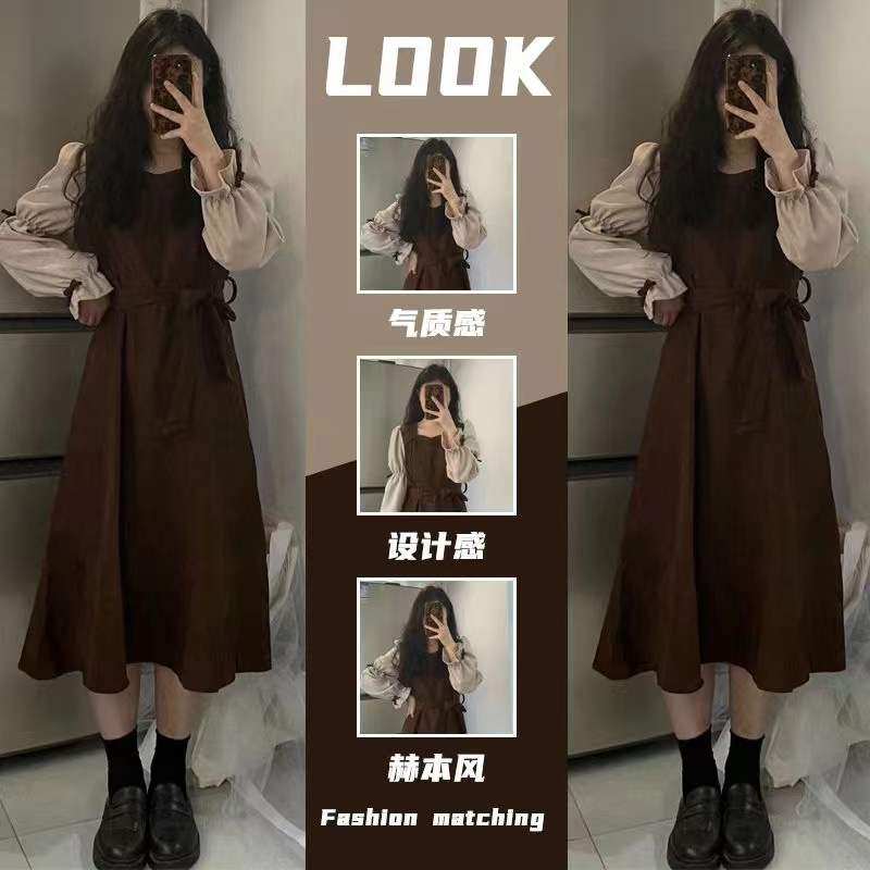 2023新款春夏大码女装法式微胖mm显瘦温柔高级感长袖初冬连衣裙子