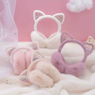 儿童耳罩保暖冬季 护耳冬女可爱宝宝女童女生耳暖耳捂子耳包可折叠