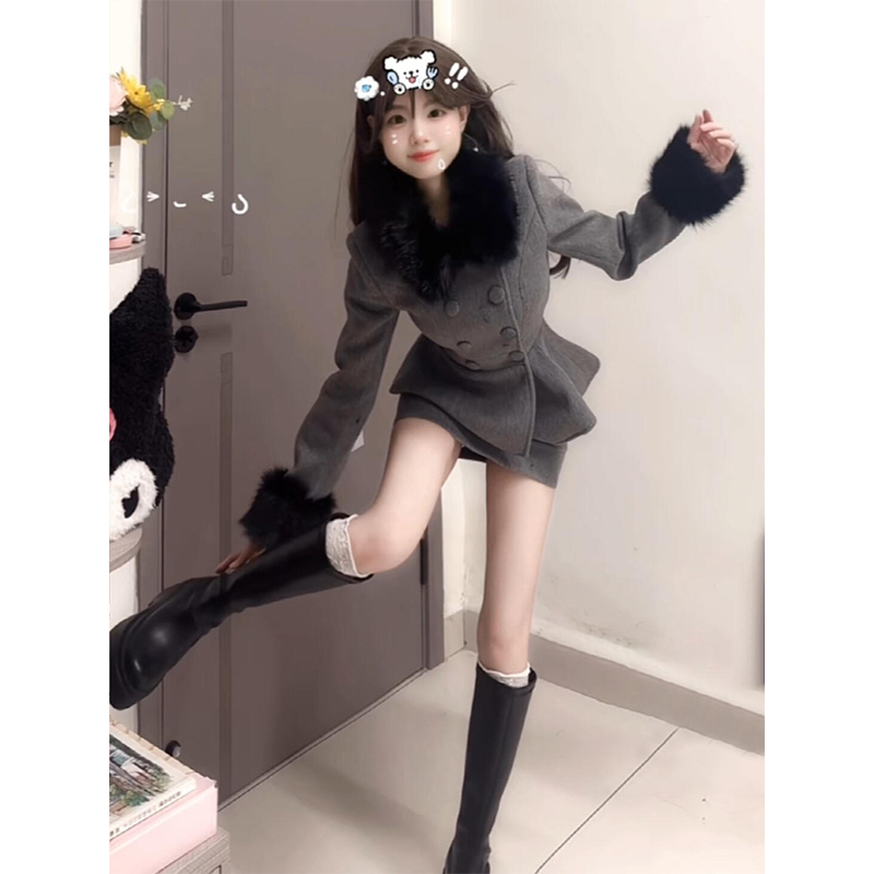 富家千金套装女春秋季名媛收腰