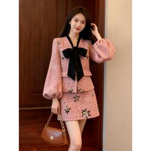 江浙沪千金穿搭套装气质名媛小香风上衣短裙高端精致两件套2025秋