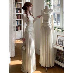 江浙沪富家千金穿搭温柔风蕾丝拼接连衣裙重要场合漂亮裙子2026春