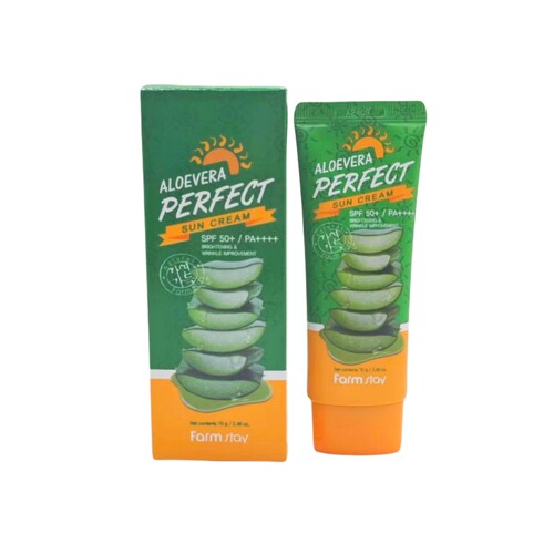 香港直邮韩国Farmstay法曼媞芦荟防晒SPF50+PA++++70g
