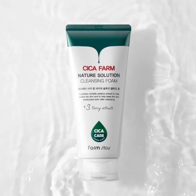 香港直邮韩国Farmstay法曼媞积雪草洗面奶180ml