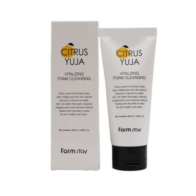 香港直邮韩国法曼媞FARMSTAY柑橘柚子焕活泡沫洁面乳100ml