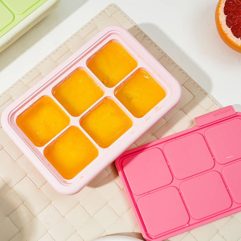 乐扣乐扣硅胶冰块模具冰格制冰盒食品级婴幼儿辅食盒家用冷冻格