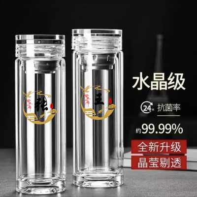 水晶玻璃杯透明玻璃杯免费定制