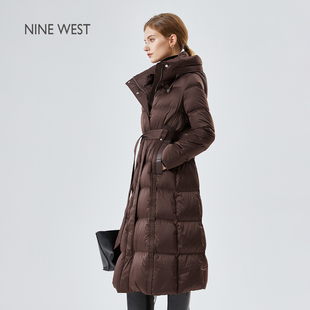 长款 玖熙高智感收腰羽绒服女2025新款 连帽加厚保暖外套 West Nine