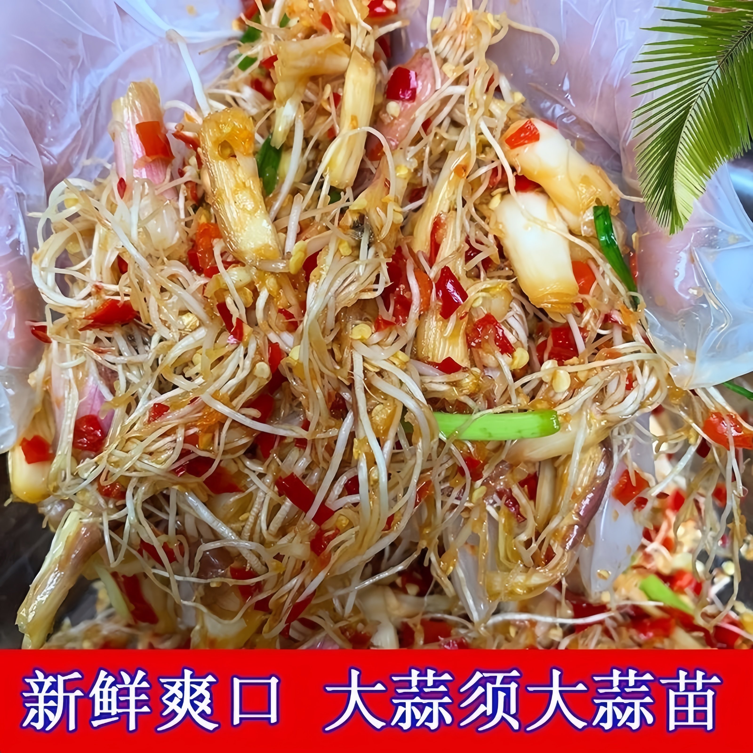 江西特产农家手工自制大蒜苗须大蒜叶新鲜爽口即食下饭菜腌制蔬菜