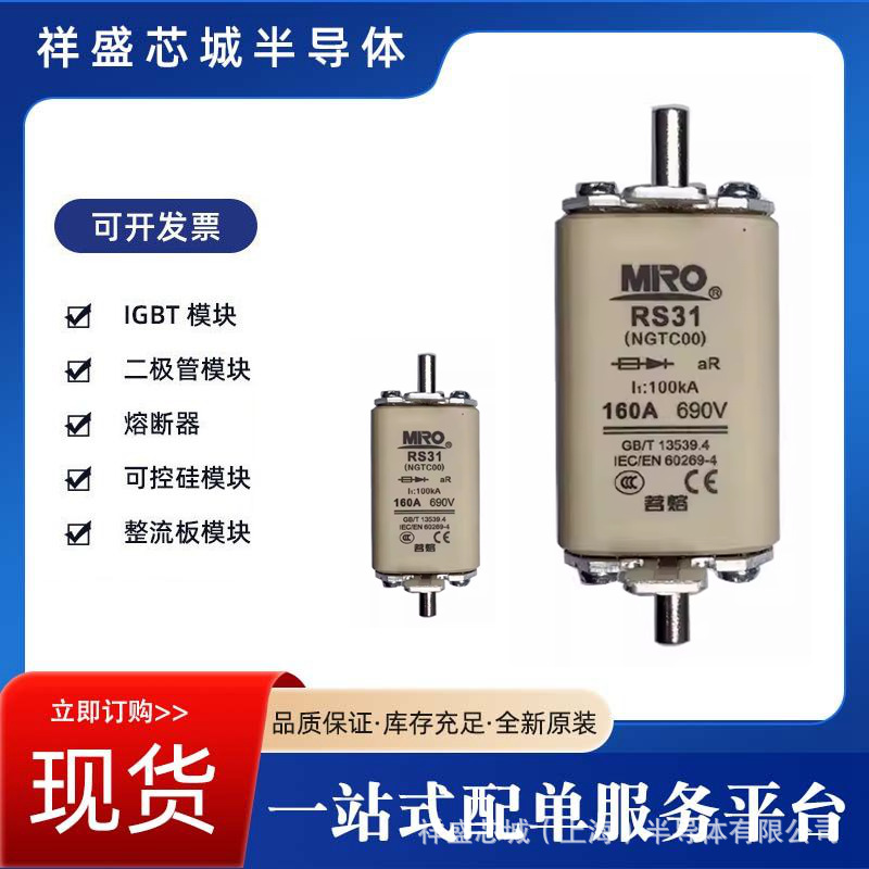 MRO保险丝保险管熔芯底座NH0 aM 500V/125A  690V/100A量大优惠