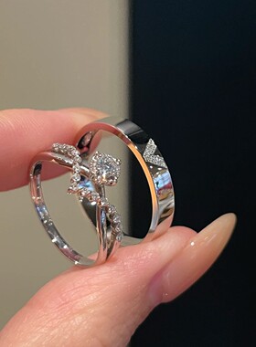 情人节情侣戒指学生党一对为爱