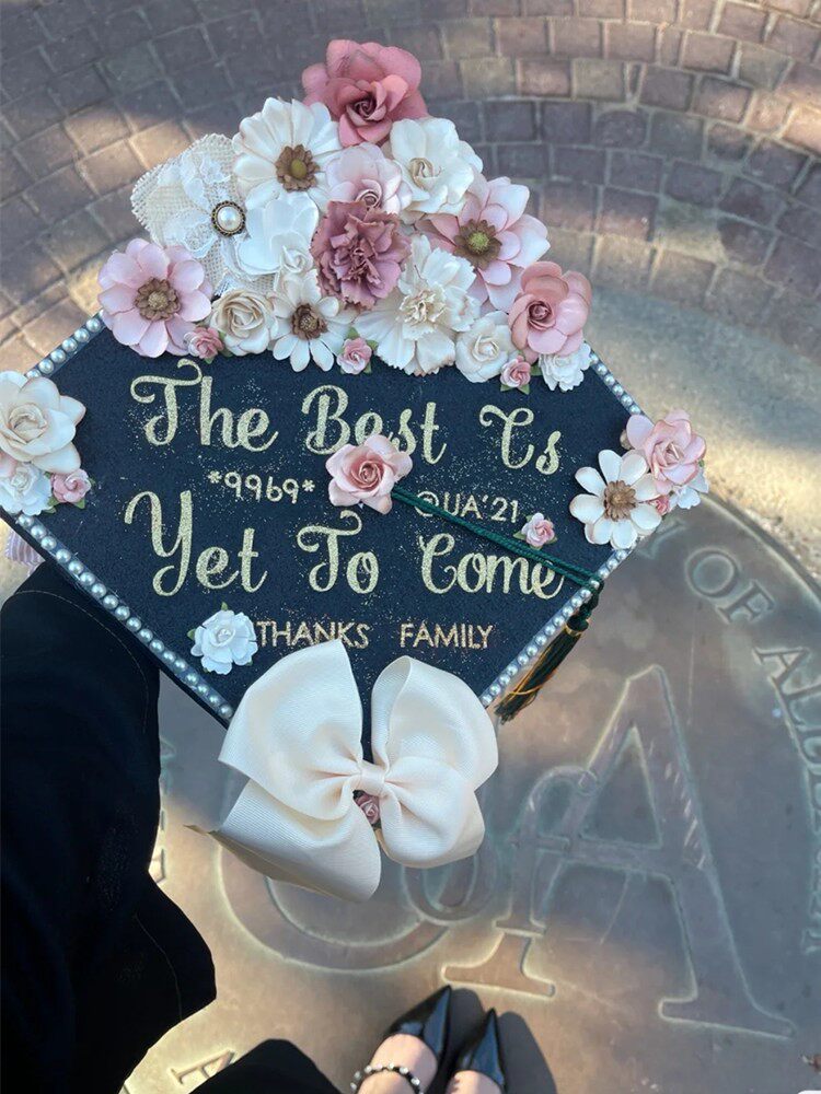 毕业学士帽装饰绢花假花diy手工材料包儿童幼儿园大学生毕业帽子