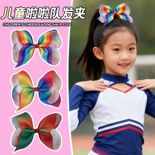 适合扎高马尾的头饰儿童元旦啦啦队表演发夹幼儿园学生蝴蝶结头花