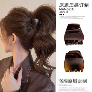 适合扎高马尾的头饰抓夹固定神器不塌陷女鲨鱼夹子后脑勺发夹发饰