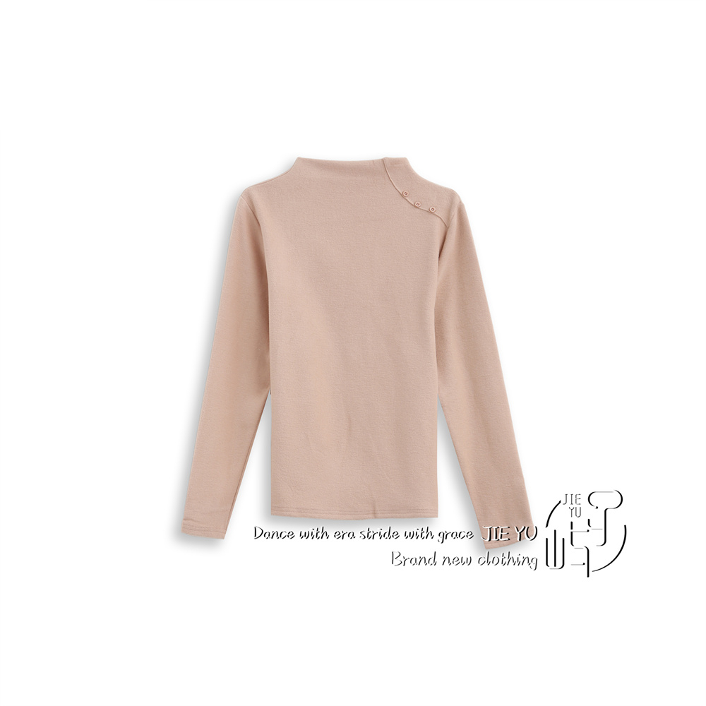 孑屿JIEYU 高级感半高领内搭长袖上衣