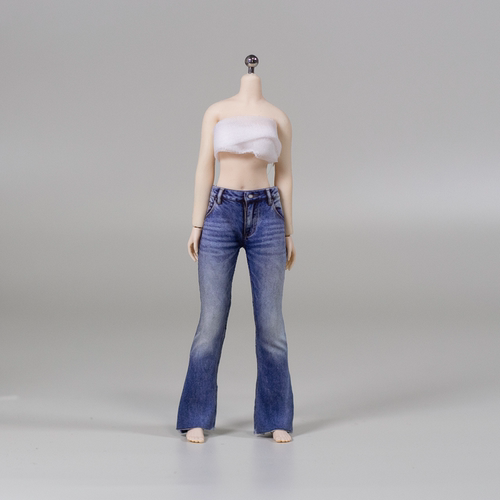 现货 1/12兵人机娘娃衣弹力印花牛仔裤TBLANT龙山 蜗之壳SHF 寿屋