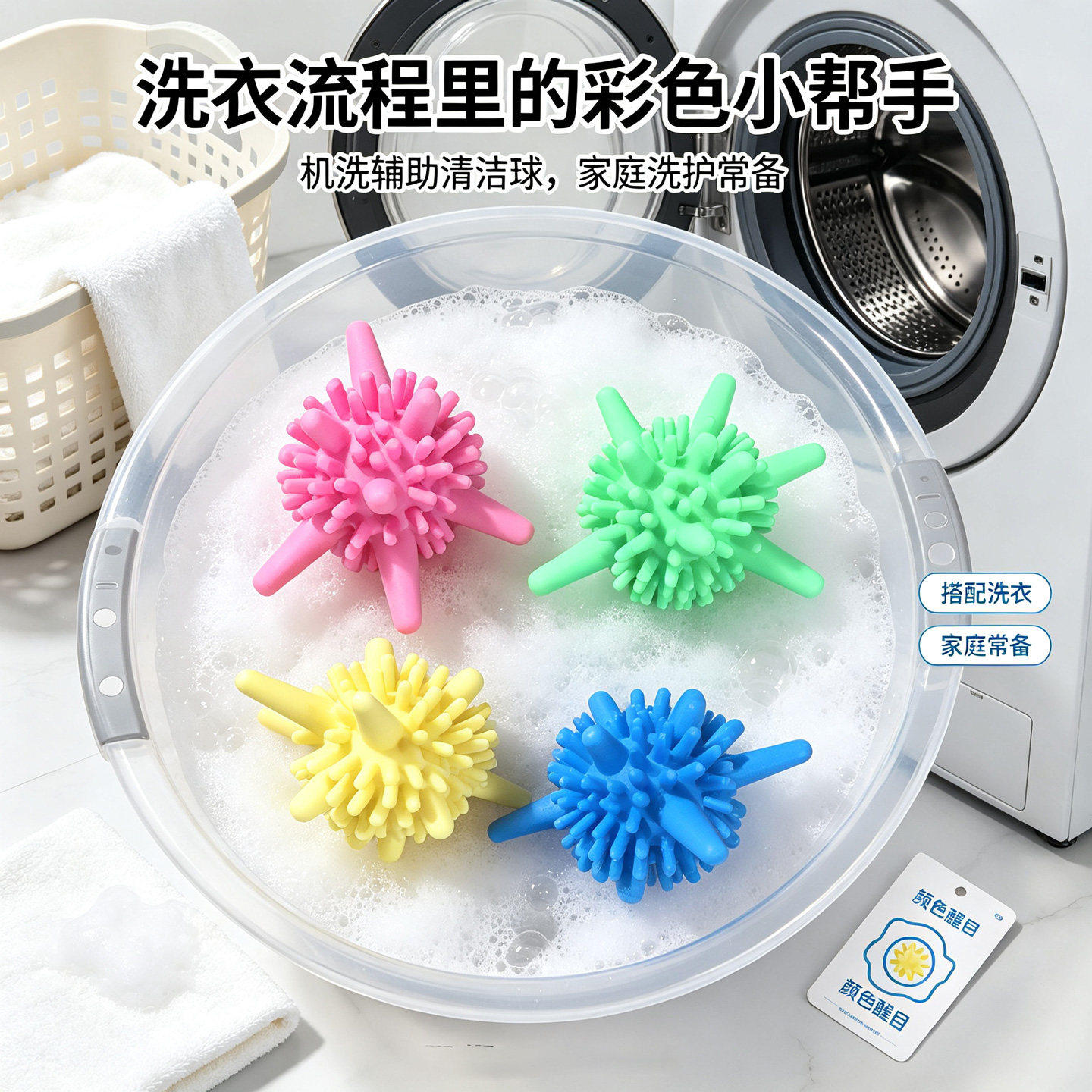 洗衣机防缠绕清洁球防止衣服打结