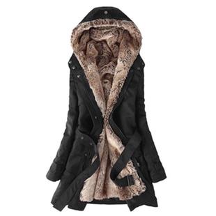 new liner parka fashion long women hooded wool coat parkas