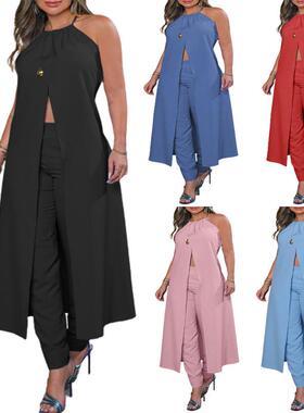 summer long new clothing trousers color split womens casual