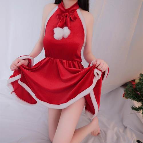 temptation uniform sexy girl hot clothes Christmas size