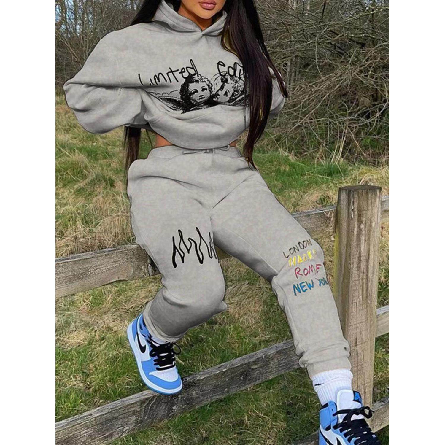 hubby wifey print couple solid color lovers fleece casual