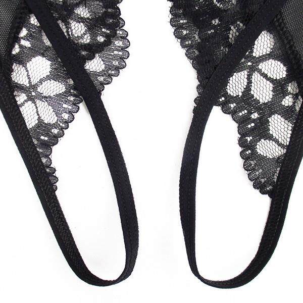 thin panties waisted low lace crotchless back and front