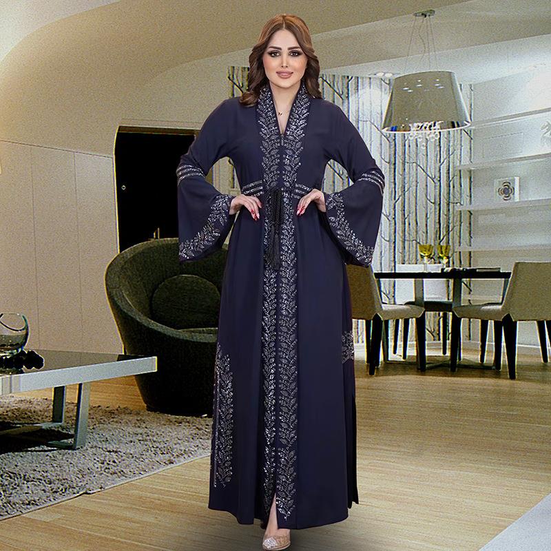 abaya dress for women glitter jalabiya gown morocco party
