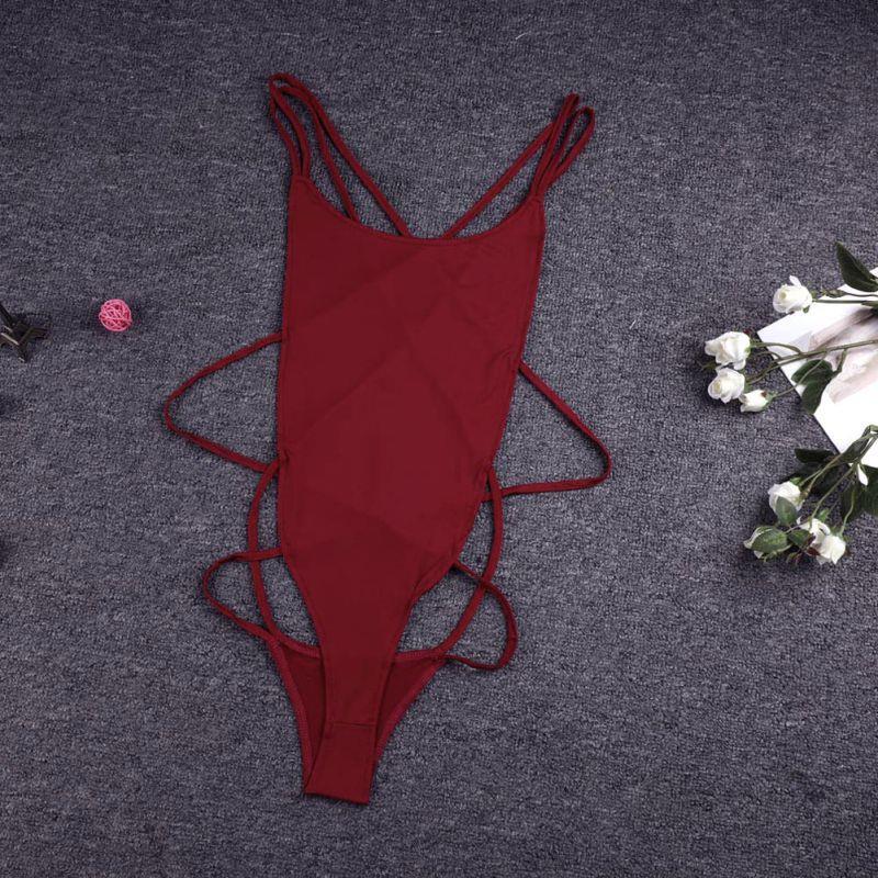 Lace-up backless black tights womens sleeveless beach