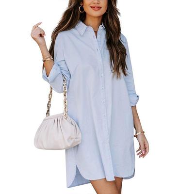 camisa lady blusas shirts loose button solid simple female