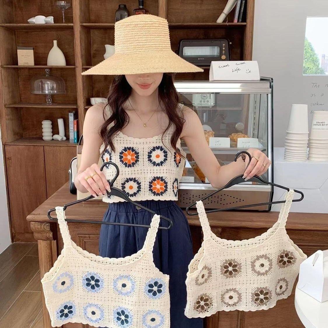 top Bohemian with camisole short belly-covering and