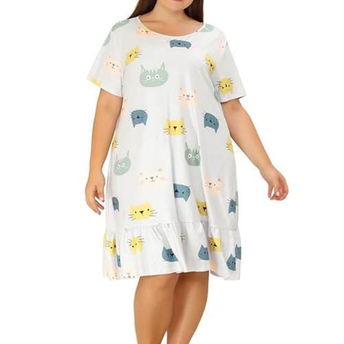 Clothing Womens Clothes Home Pajamas Dress Size Plus Neck