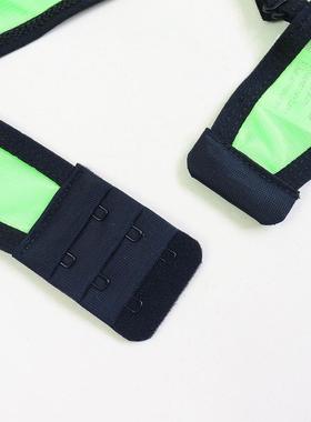 set bra see-through color fluorescent mesh garters with