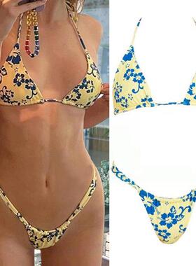 solid four-piece color sling womens swimsuit mesh Womens