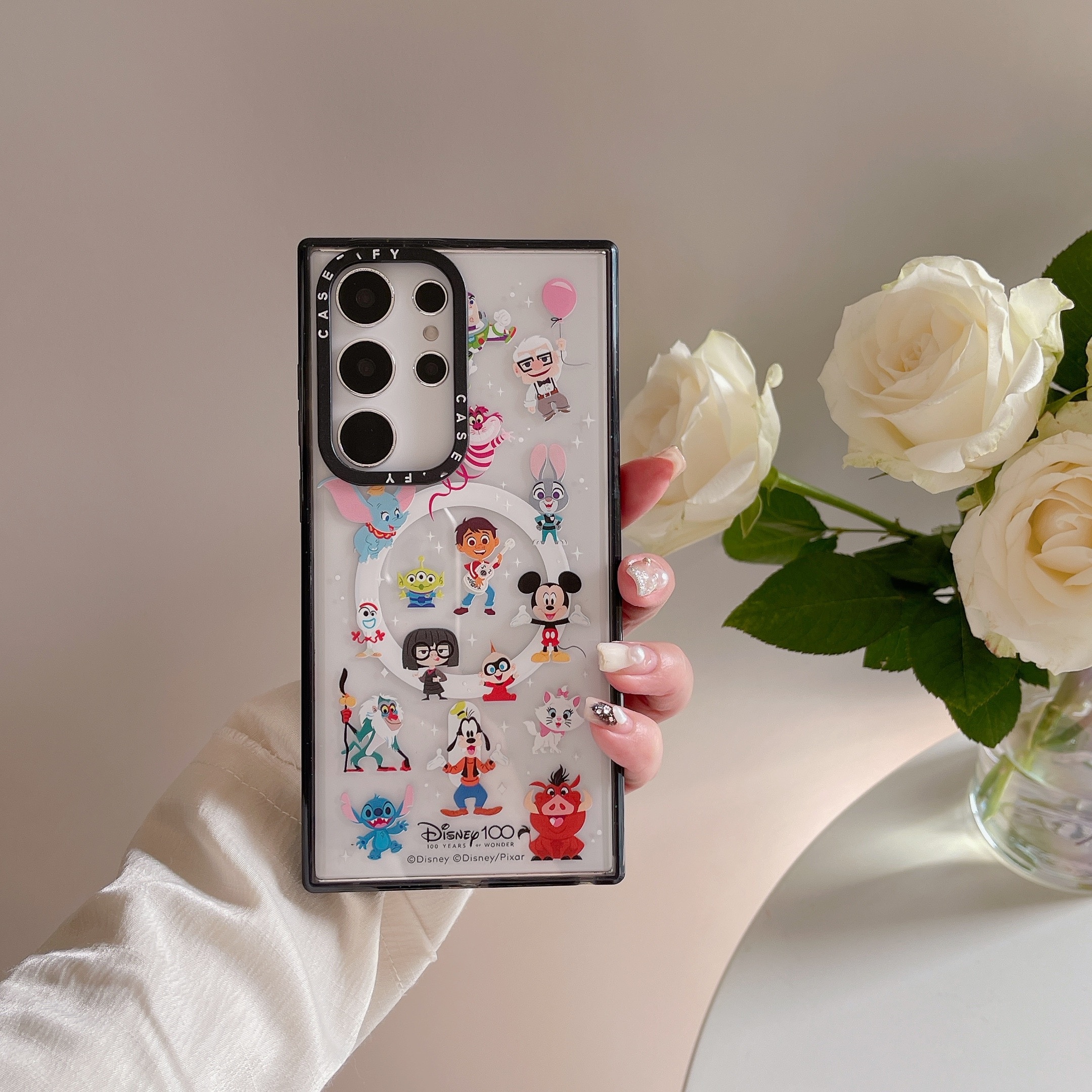 CAS联名迪士尼三星S23U磁吸壳适用Magsafe三星S25Ultra手机壳磁吸S24亚克力网红可爱唐老鸭S22Ultra保护套