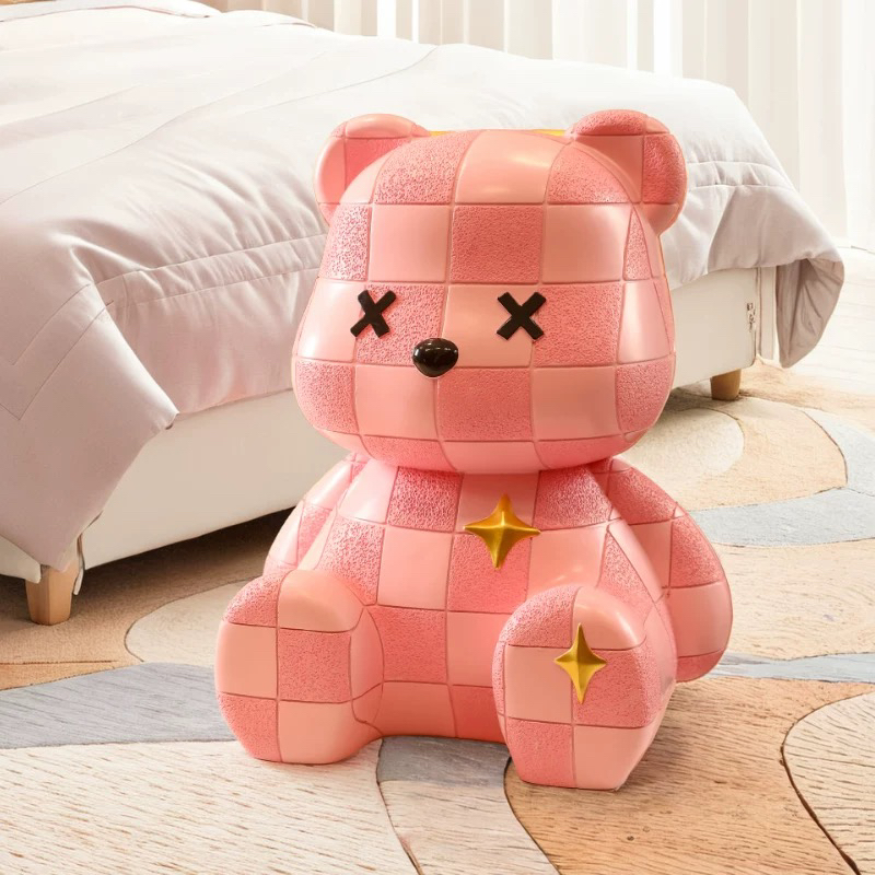 2025新款格子熊存钱罐男女儿童生日礼物储钱罐超大号客厅卧室摆件