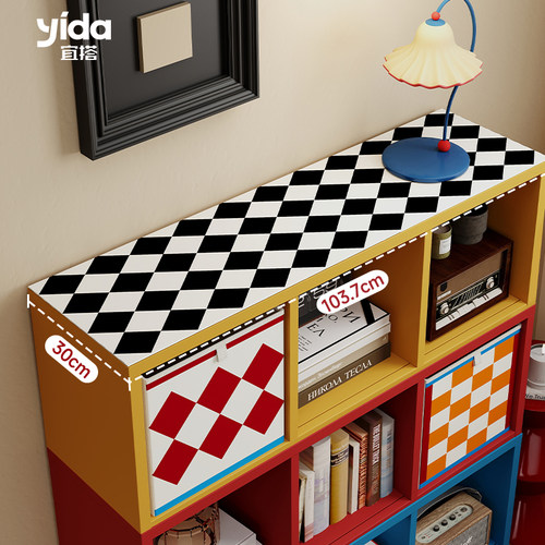 马戏团风格限定款格子柜桌面垫子