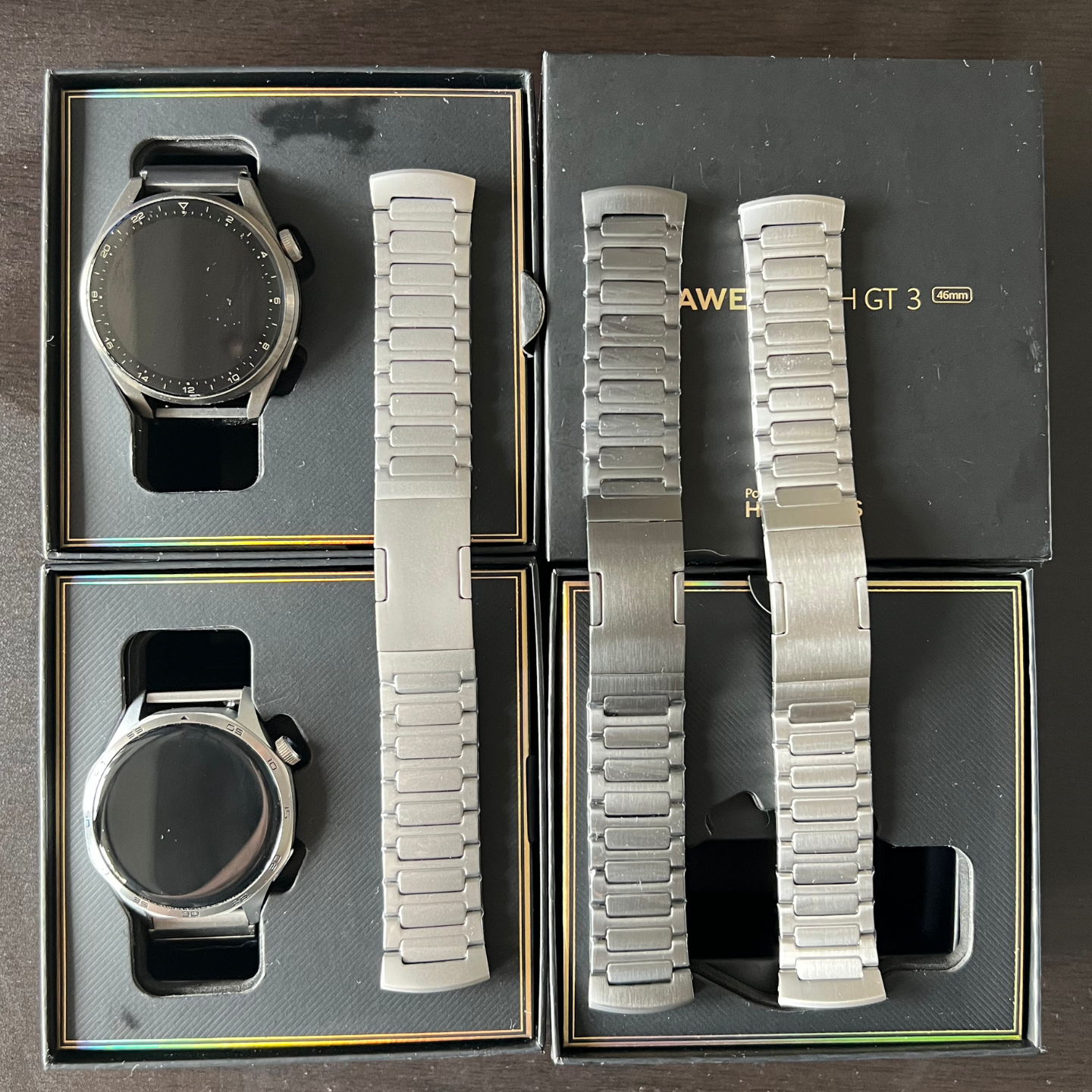 适用华为watch4表带纯钛合金gt5pro金属钢带gt5适用gt6/gt4/3腕带