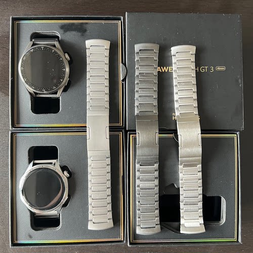 适用华为watch4表带纯钛合金gt5pro金属钢带gt5适用gt6/gt4/3腕带
