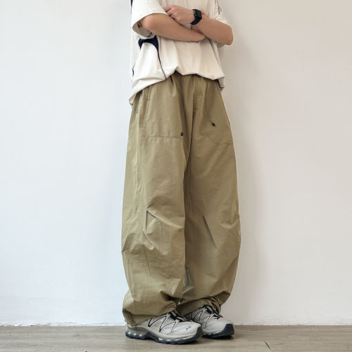 JOYZONE轻量化户外机能工装伞兵裤日系复古男夏季宽松薄款长裤子