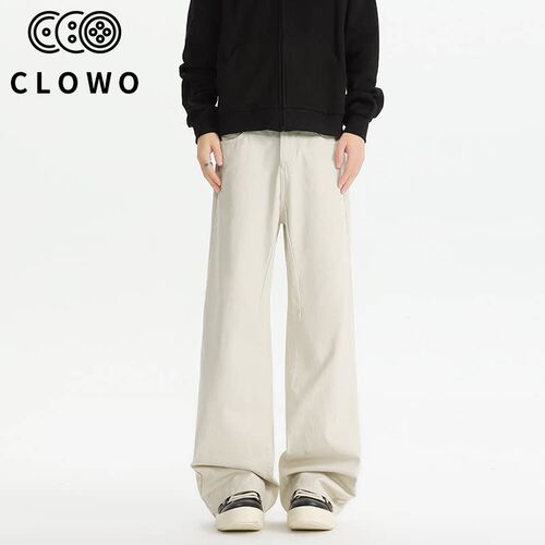 CLOWO·CY10复古美式男女cleanfit四季阔腿宽松潮牌直筒休闲长裤