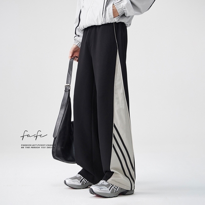 FAFC柔软舒适直筒阔腿休闲裤