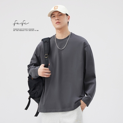 FAFC重磅纯棉柔软舒适长袖T恤