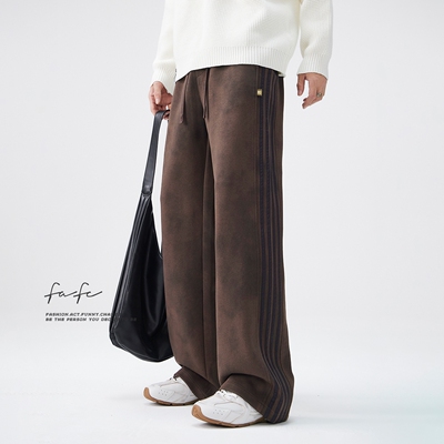 FAFC柔软舒适直筒阔腿卫裤