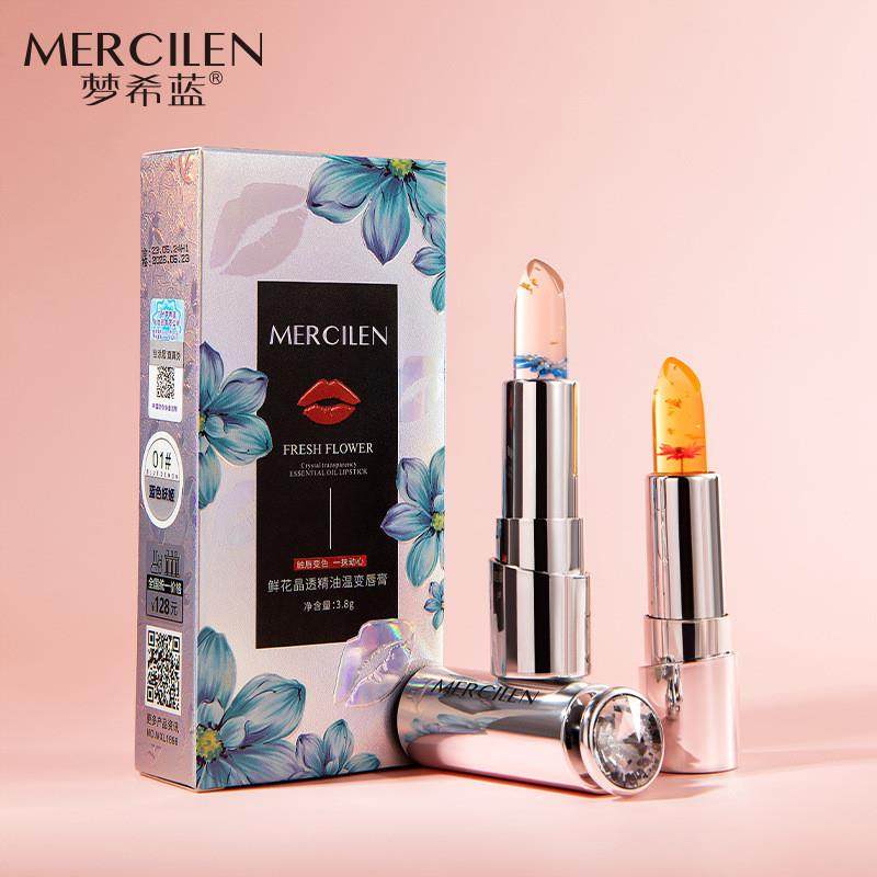 梦希蓝鲜花晶透温变唇膏保湿滋润不沾杯不掉色果冻变色口红,彩妆/香水/美妆工具,唇膏/口红,淘宝优惠券,粉丝福利购,淘宝优惠卷