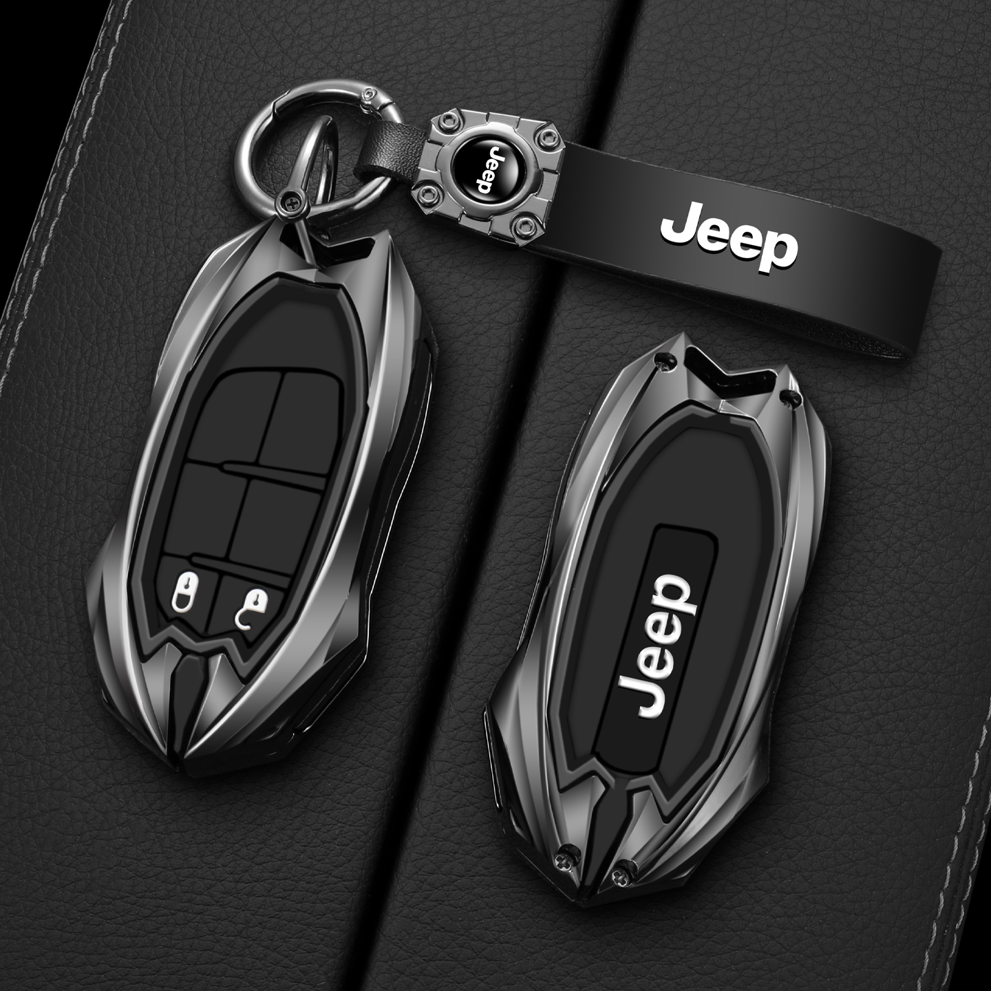 吉普指南者钥匙套JeeP自由光自由侠大指挥官牧马人角斗士汽车壳扣