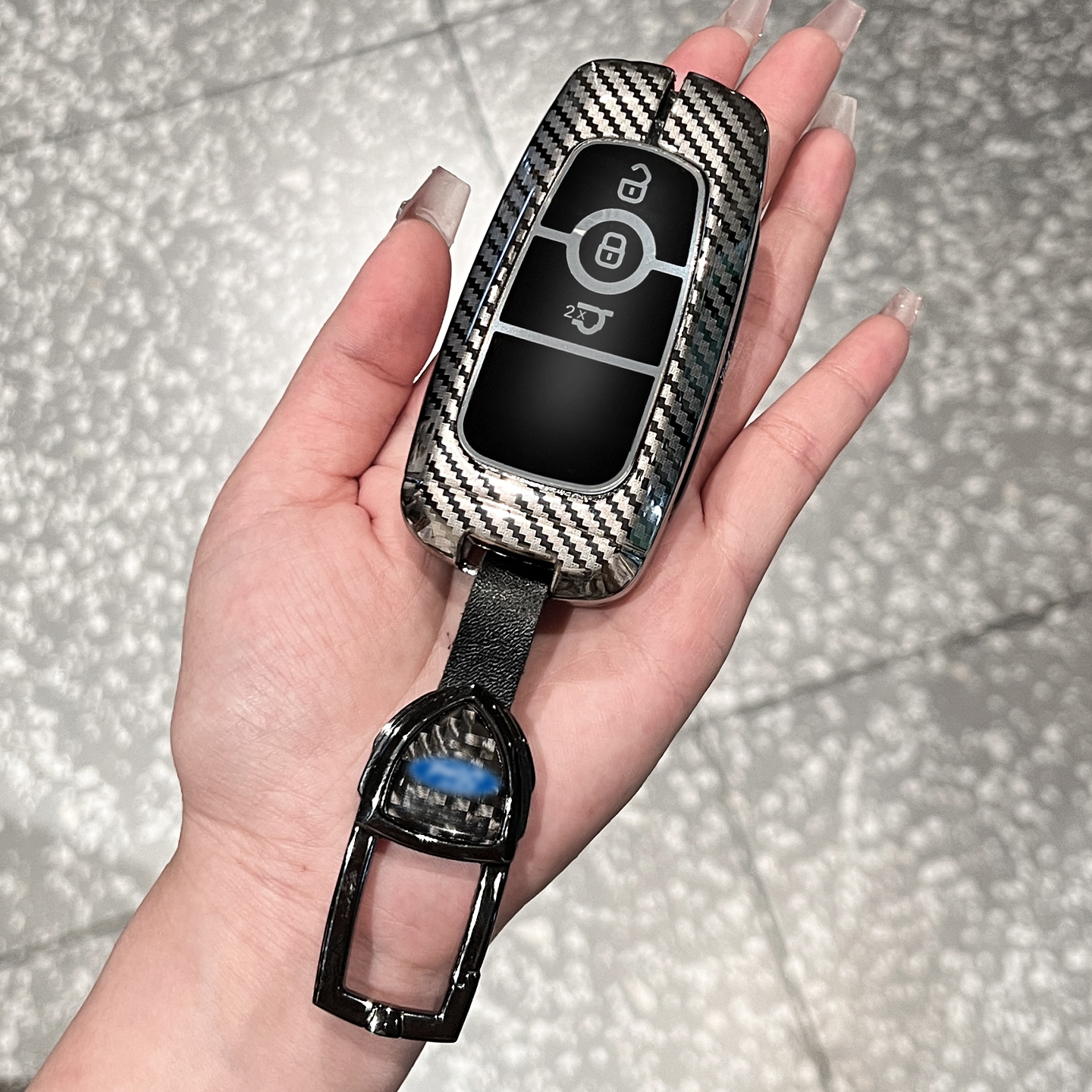 新款激光镭雕锌合金福特钥匙套