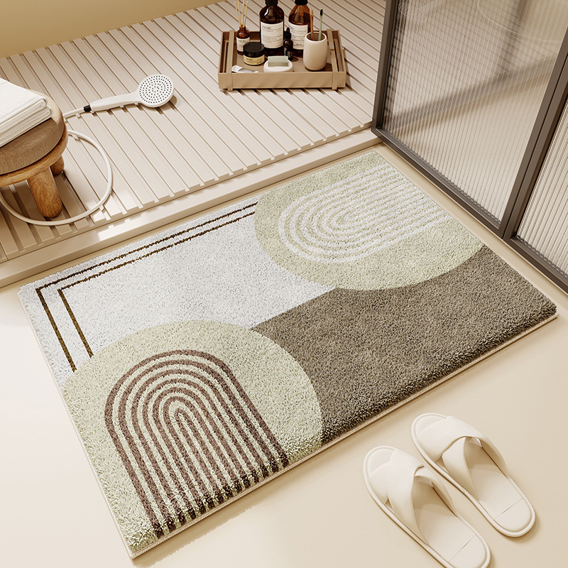 浴室吸水脚踏垫卫生间洗手间厕所门口仿羊绒地垫耐脏易打理脚垫