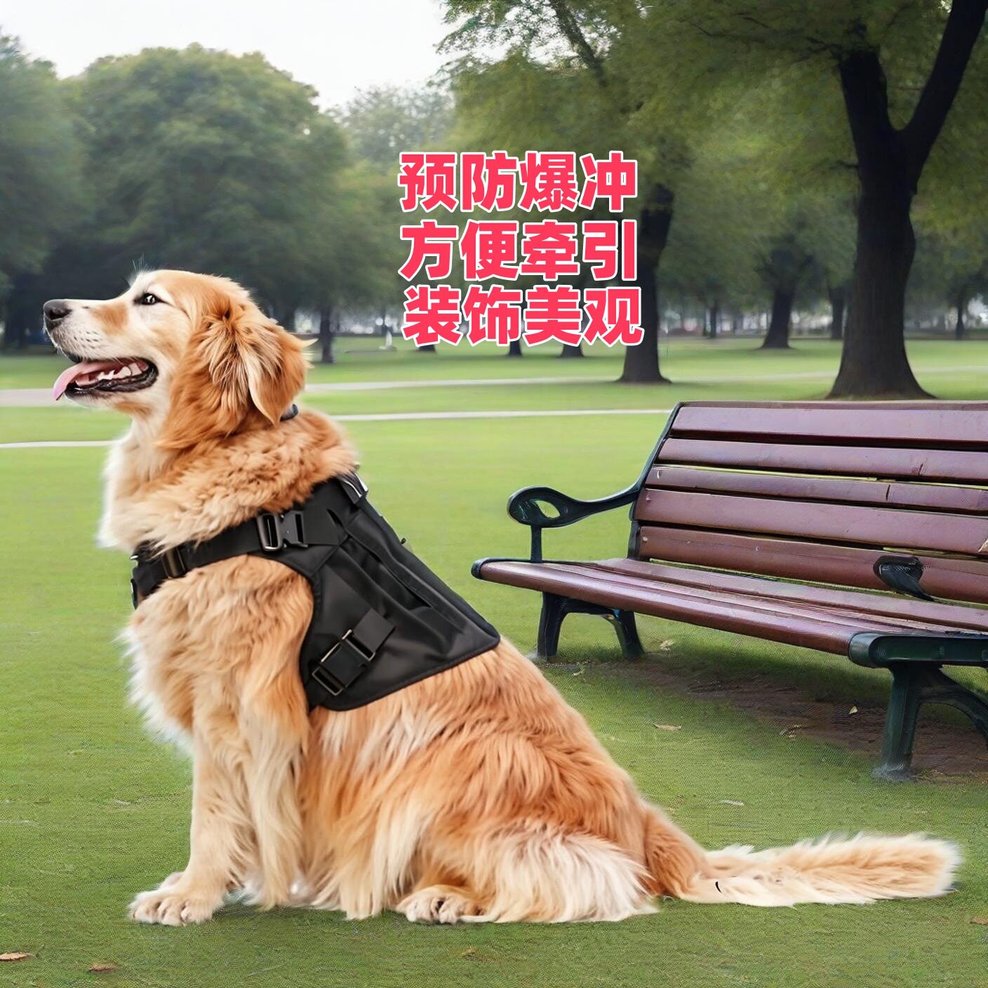 战术训练狗衣胸背带狗防爆冲透气性强可调节大中型犬训练马甲