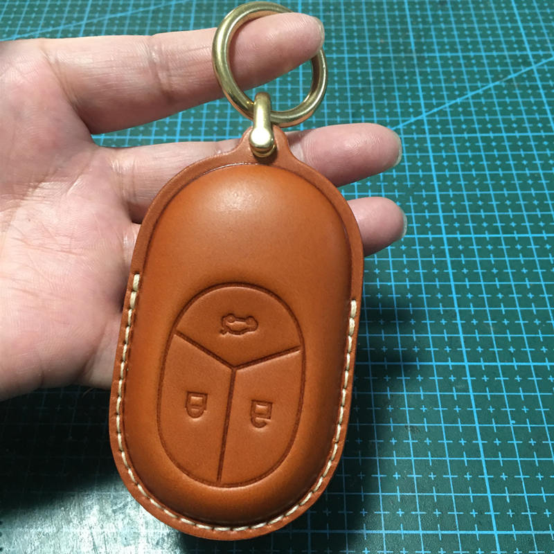 蔚来汽车钥匙套牛皮手工定制