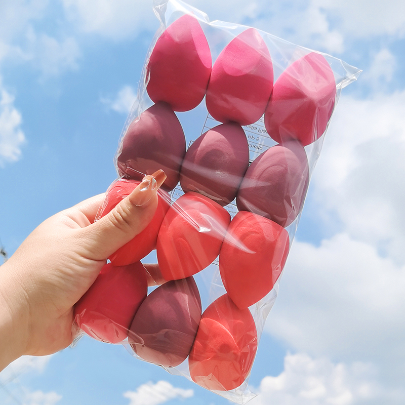 12个美妆蛋超软不吃粉化妆球气垫粉扑专用干湿两用化妆棉彩妆蛋